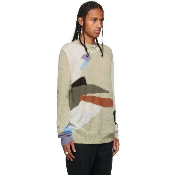 Mens Brownstone Mohair Landscape Sweater Oversized Size 1 XS NWT - Picture 3 of 8